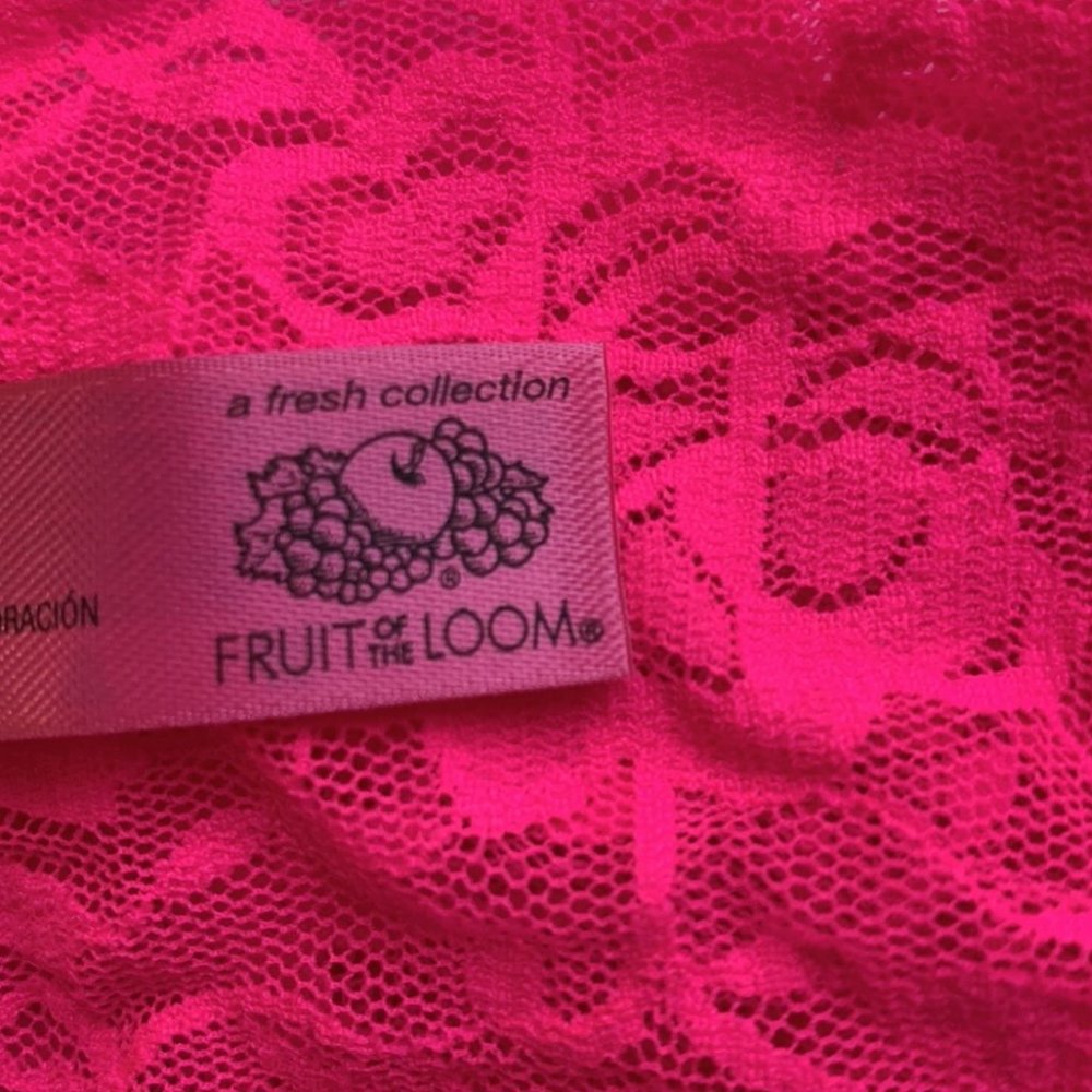 Fruit of the Loom Pink Lace Hipster Panty Underwear Women’s 7 - Picture 4 of 7